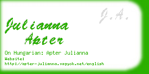 julianna apter business card